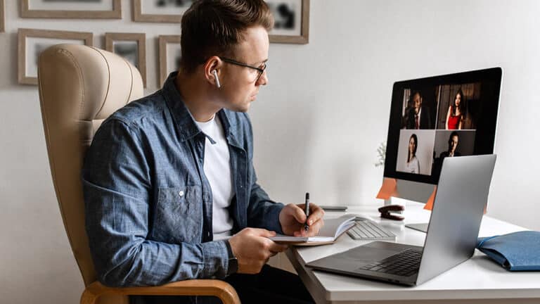 Man working from home