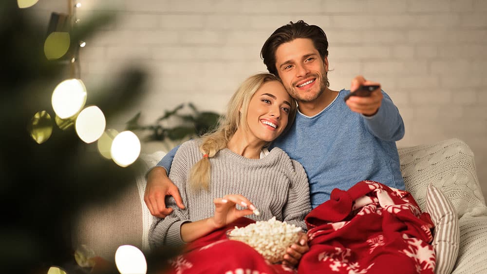 Couple watching TV